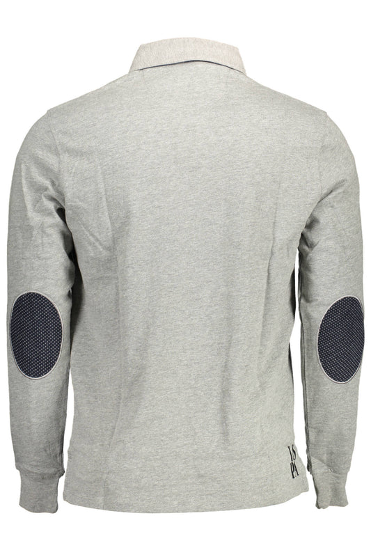 US POLO LONG SLEEVED POLO SHIRT MAN GRAY