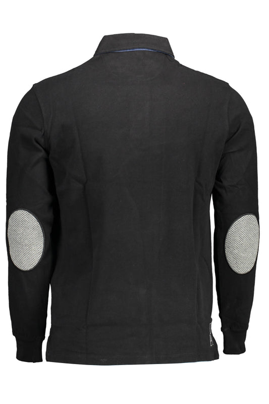 US POLO MEN'S LONG SLEEVED POLO BLACK
